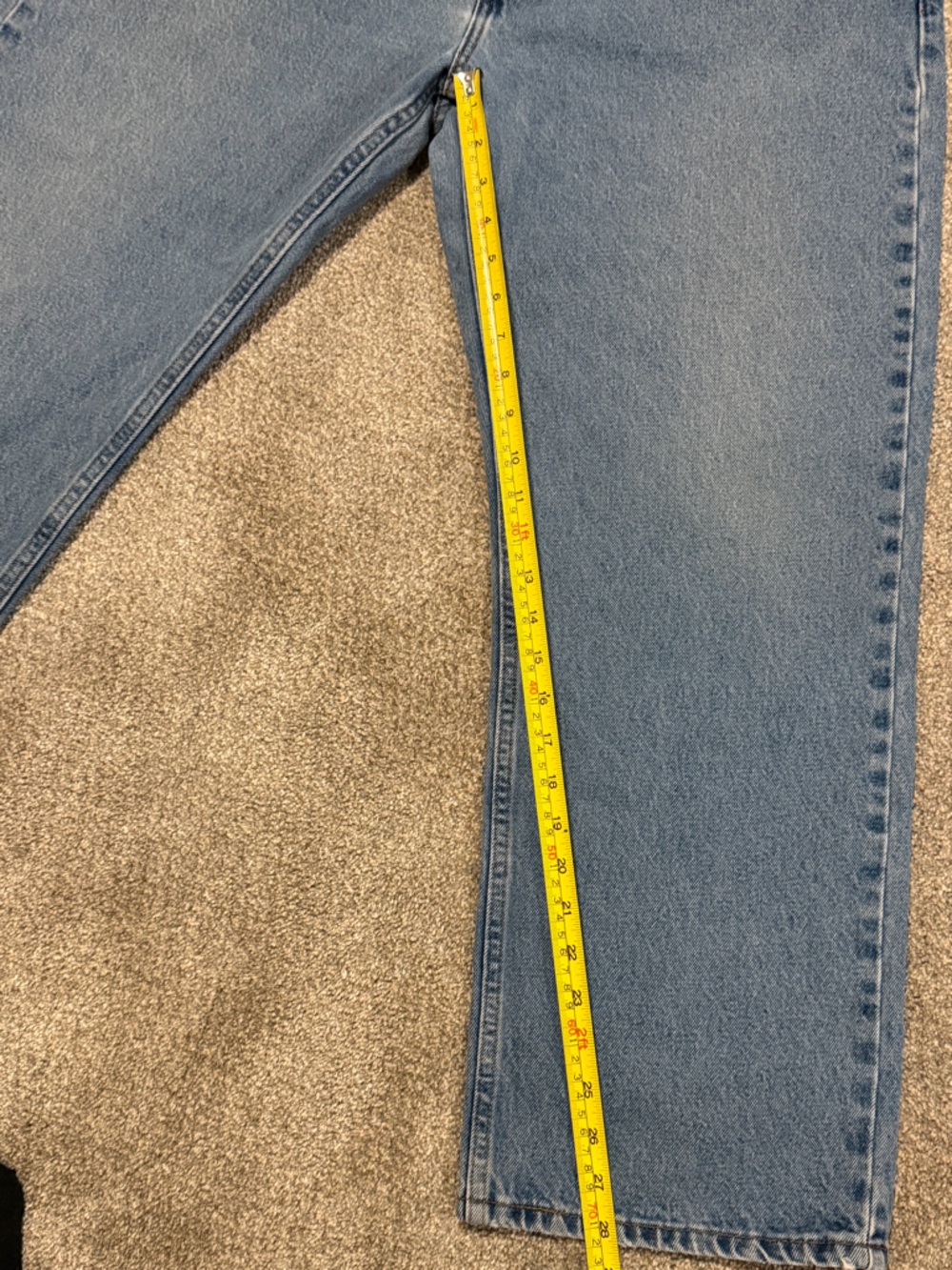 Vintage 90s Light Wash Jeans High Rise Relaxed Straight Leg Mom Jeans Vibe - Picture 8 of 8
